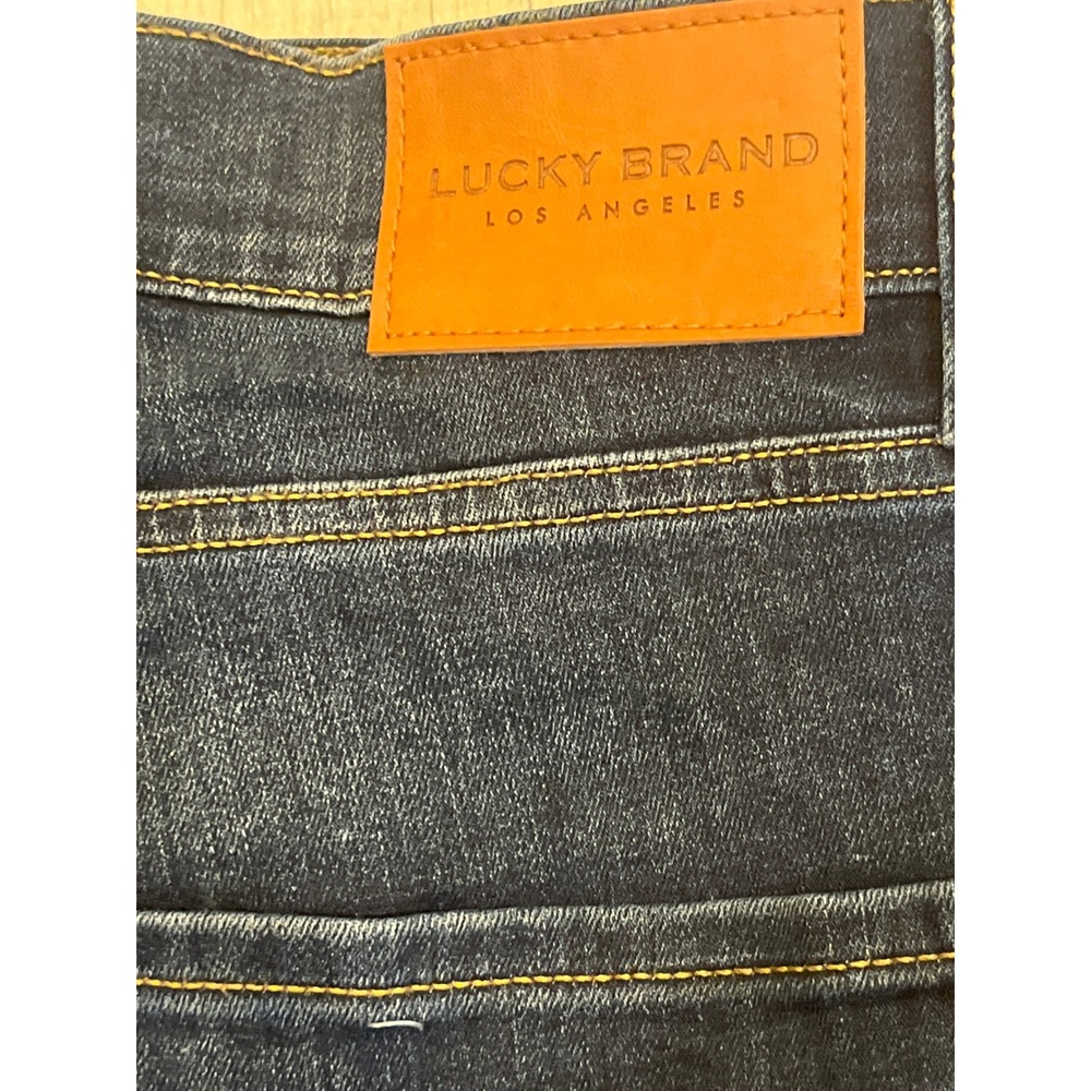 Lucky Brand 410 Athletic Straight Jeans Mens 36x32‎ Dark Wash Denim Blue
